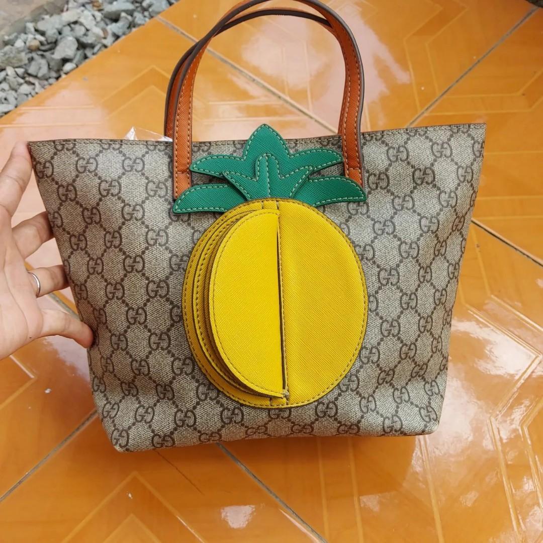 Gucci pineapple tote bag hotsell