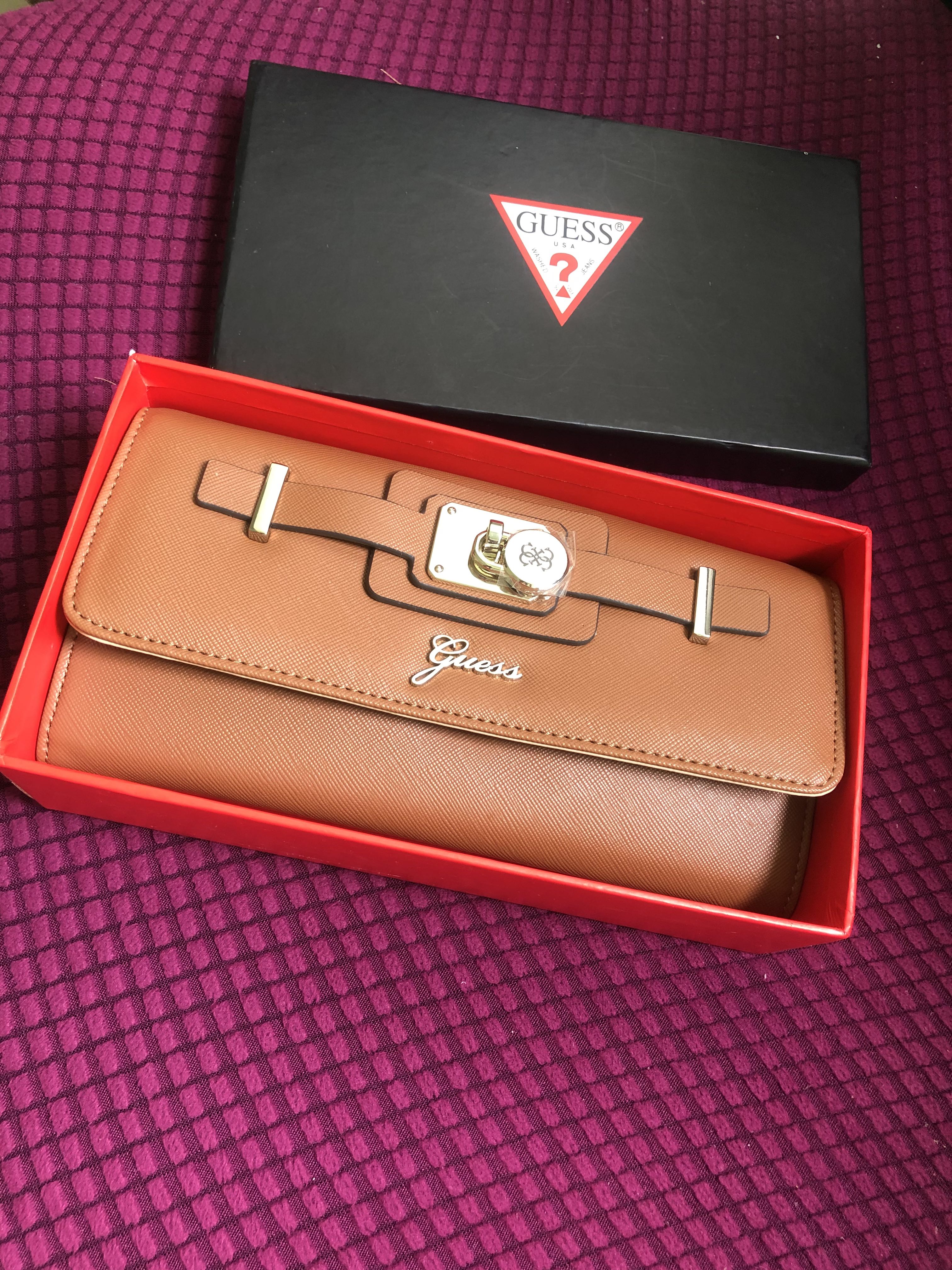 GUESS WALLET NEW GENUINE LEATHER ORIGINAL, Women's Fashion, Bags