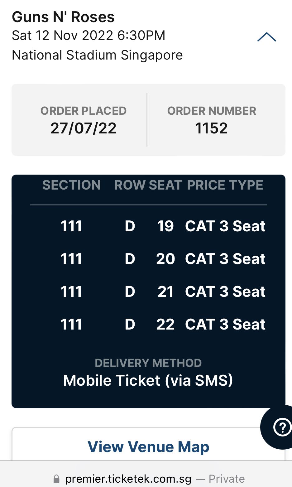 Gun & Roses Singapore Concert Ticket, Tickets & Vouchers, Event Tickets