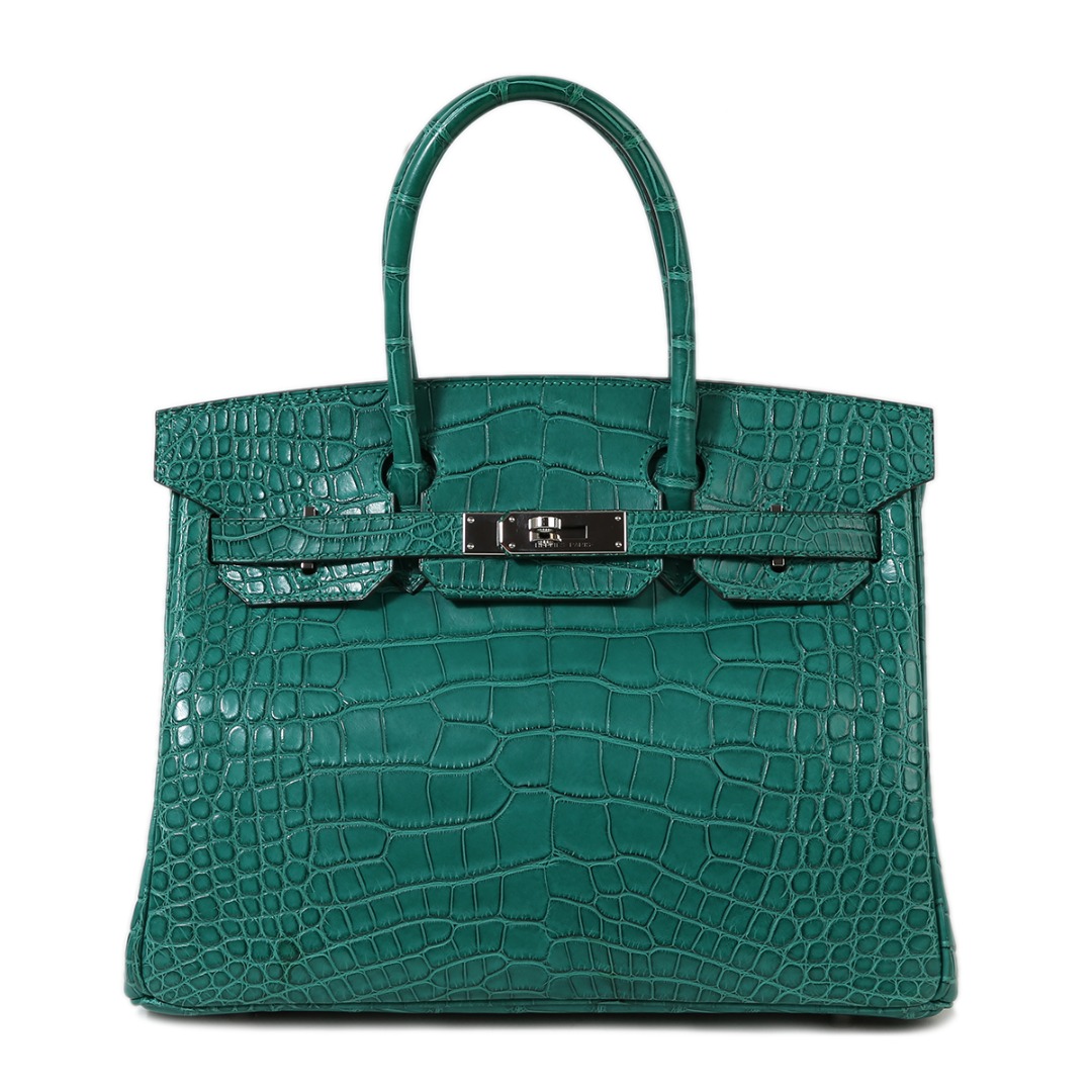 Hermes Birkin 30 Togo Z6 Malachite GHW Stamp X