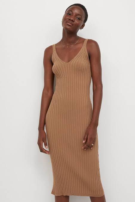 h\u0026m knit midi dress, Women's Fashion 