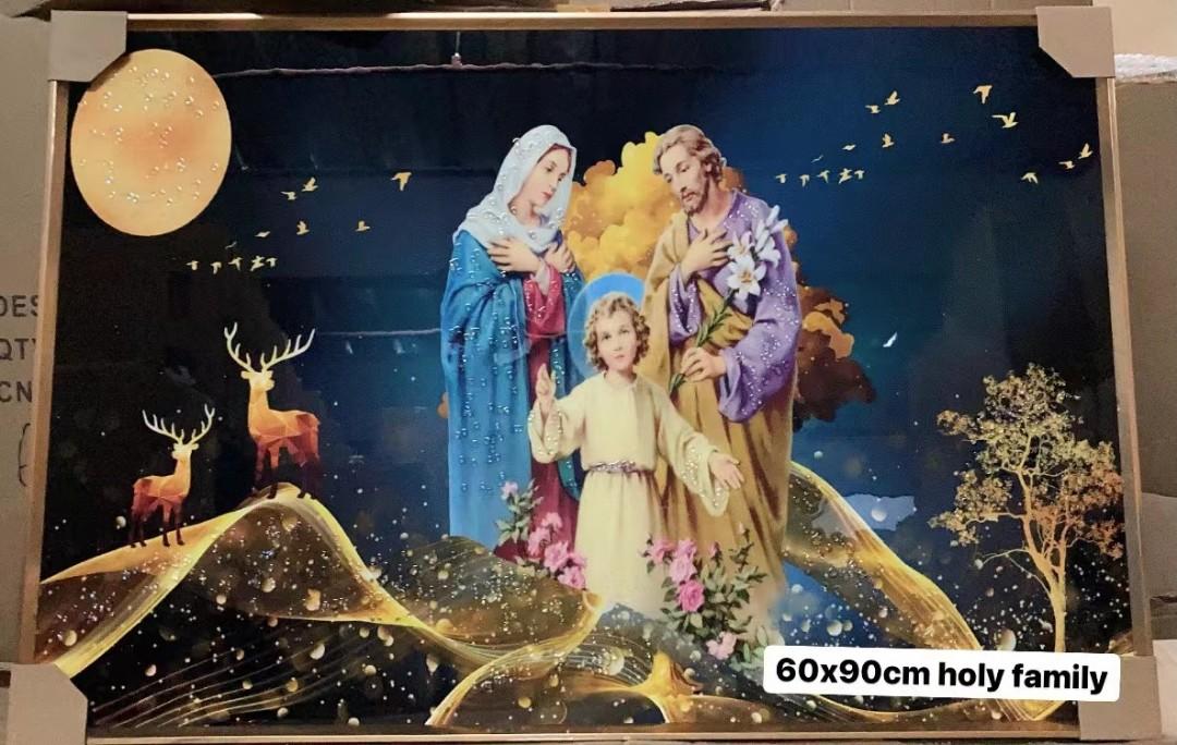 Holy family wall frame decor, Furniture & Home Living, Home Decor, Wall Decor on Carousell