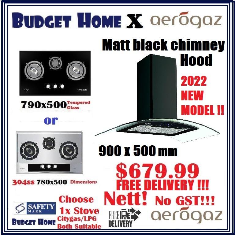 Hood and hob // Aerogaz Chimney hood and hob package, TV & Home