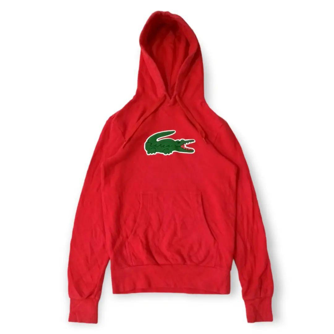 Hoodie lacoste size 2 big logo original thrift