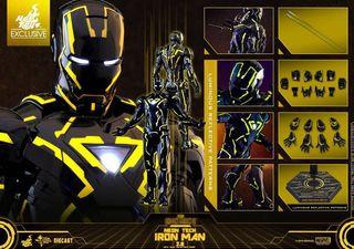 全新啡未開Hottoys Ironman mark vi noen tech2.0 MMS523 黃六