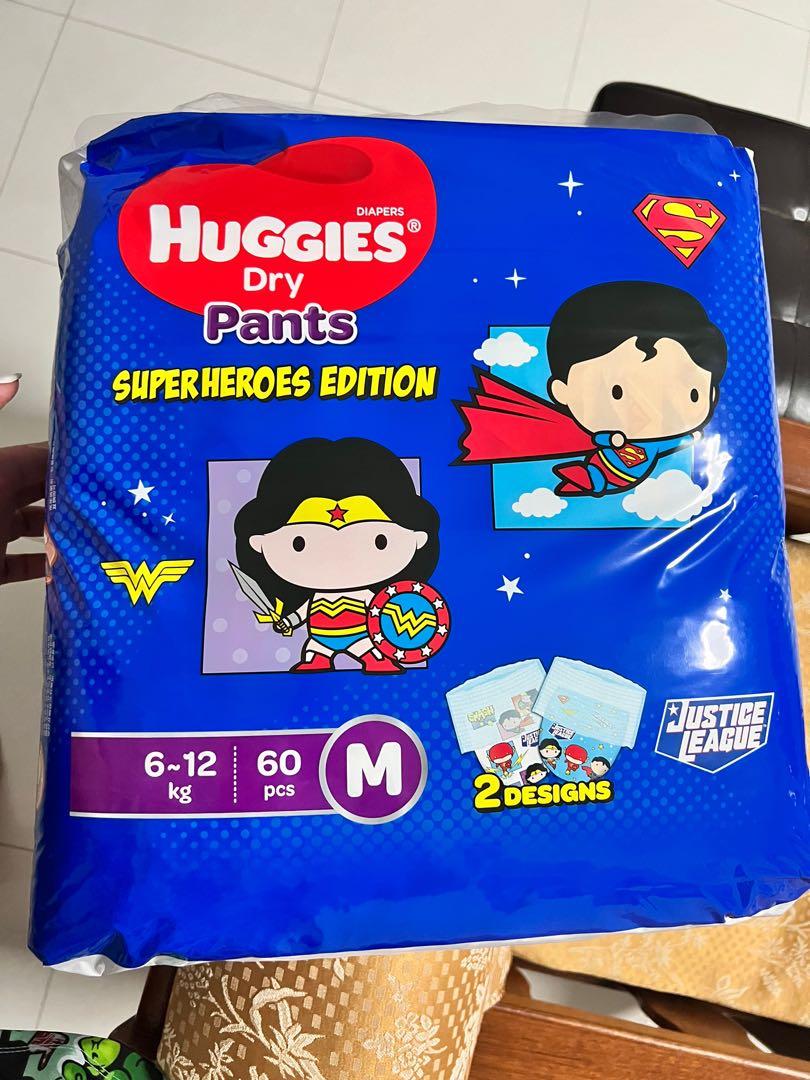 HUGGIES DRY PANTS SUPER HEROES EDITION (M size), Babies & Kids
