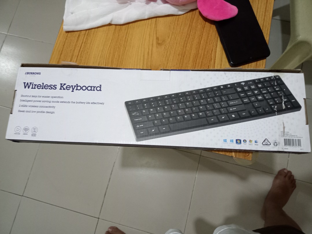 J Burrows wireless keyboard, Computers & Tech, Parts & Accessories
