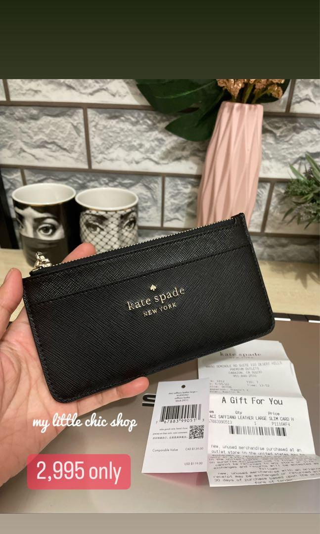 kate spade staci large slim card holder, Women's Fashion, Bags & Wallets,  Wallets & Card holders on Carousell