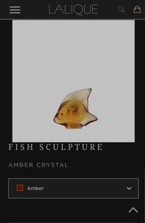 Lalique crystal fish sculpture (amber)