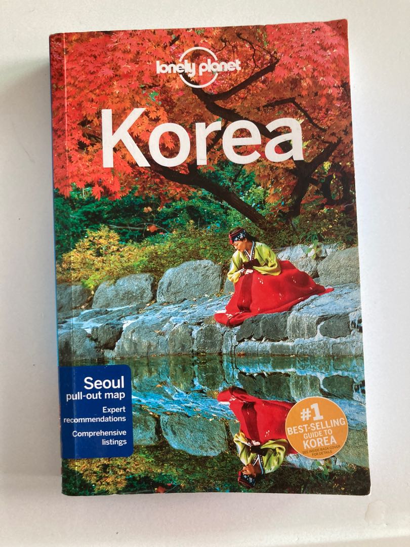 guide　文具,　旅遊書-　Korea　興趣及遊戲,　Carousell　table　coffee　map　書本　planet　Lonely　travel　書本及雜誌-　with　book,