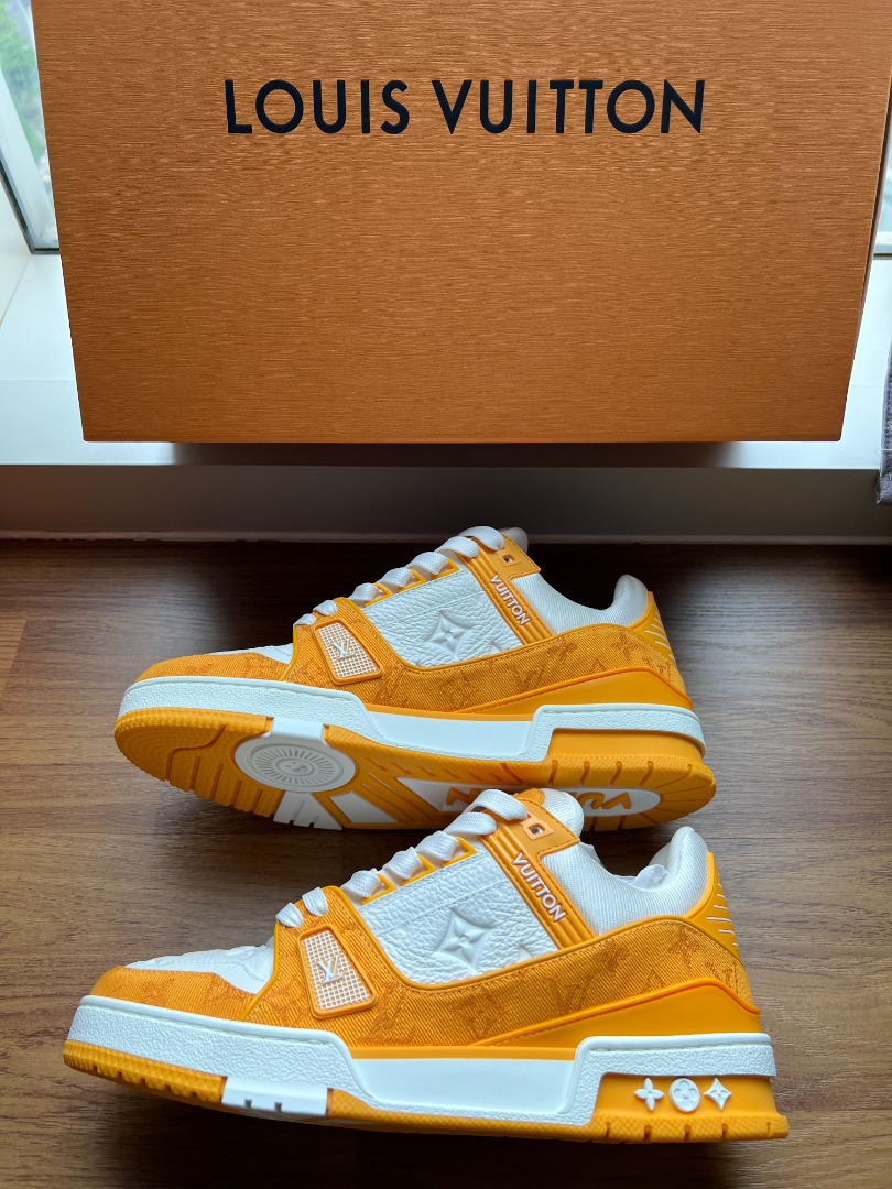 Louis Vuitton Trainer Sneaker - Yellow 1A9JHA, Luxury, Sneakers & Footwear  on Carousell