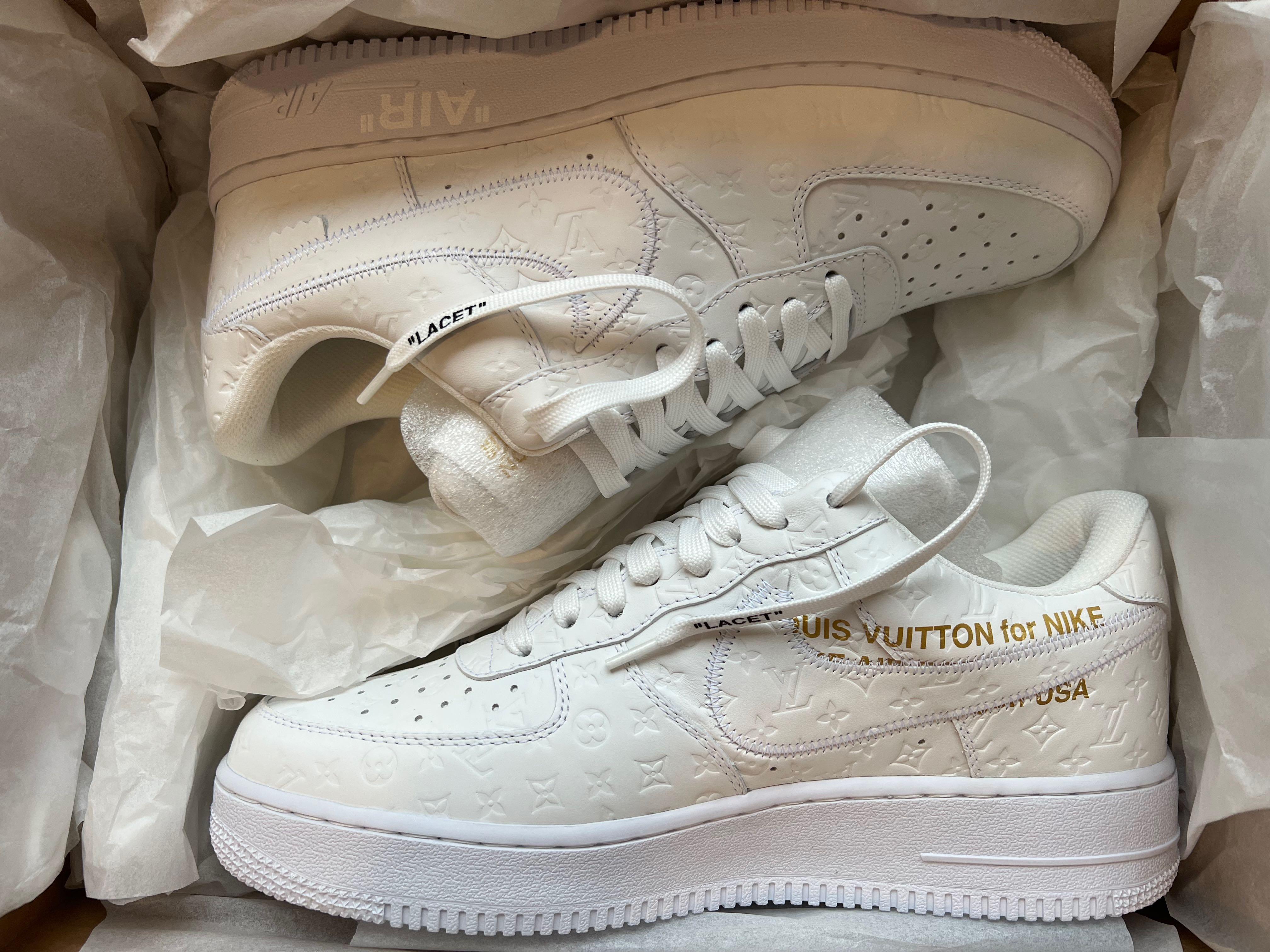 $20,000 Louis Vuitton Nike Air Force 1 White By Virgil Abloh FIRST LOOK 