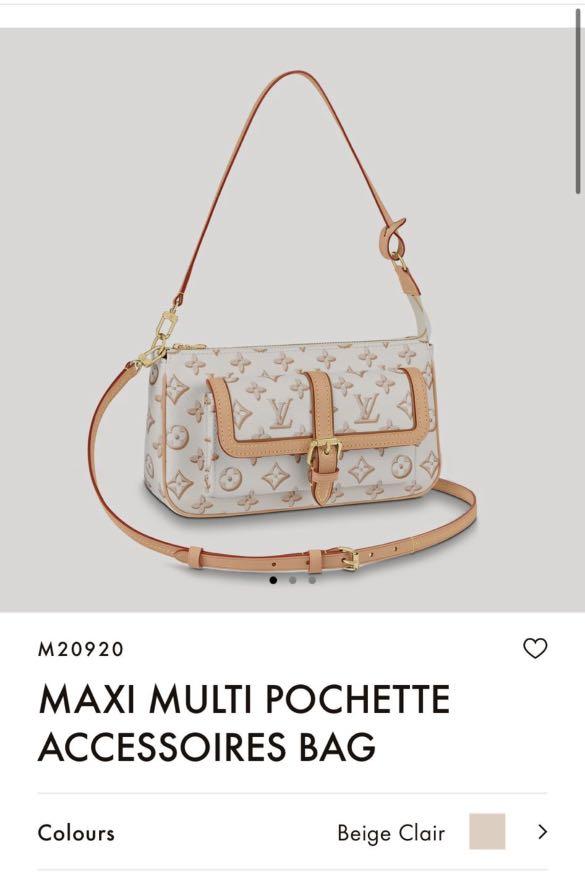 Louis Vuitton Maxi Multi Pochette Accessoires Sliver Tone/ Light