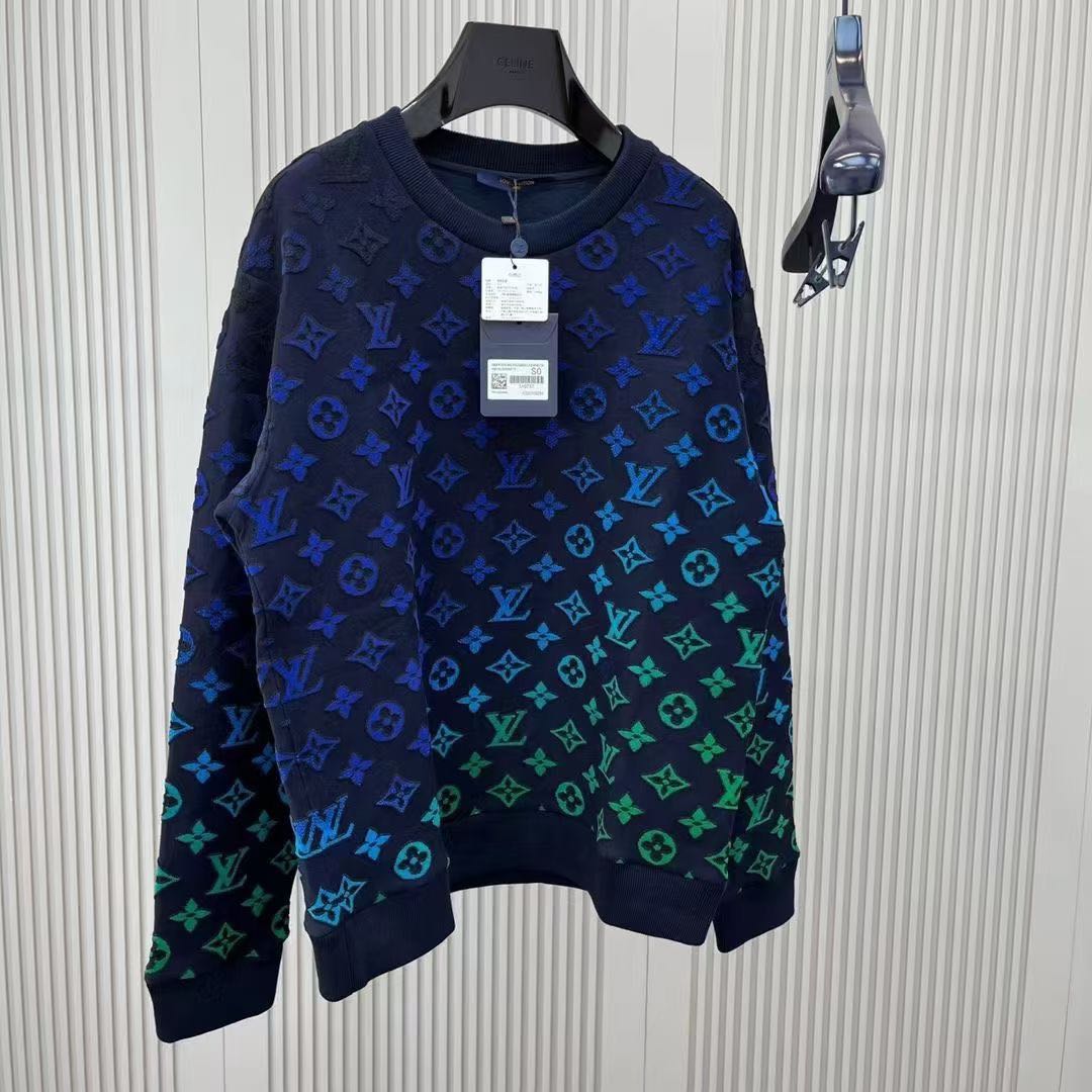 LOUIS VUITTON GIANT WATERCOLOR MONOGRAM SWEATER, Women's Fashion, Tops,  Longsleeves on Carousell