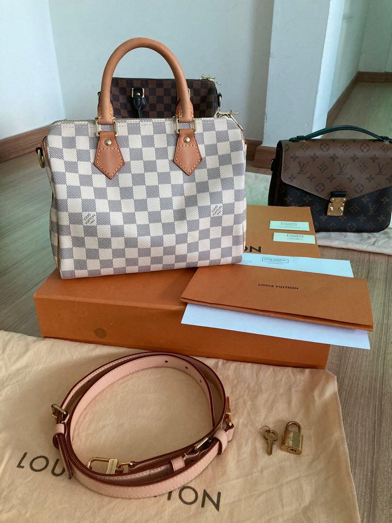 LV Louis Vuitton Speedy B25 Damier Ebene, Luxury, Bags & Wallets on  Carousell