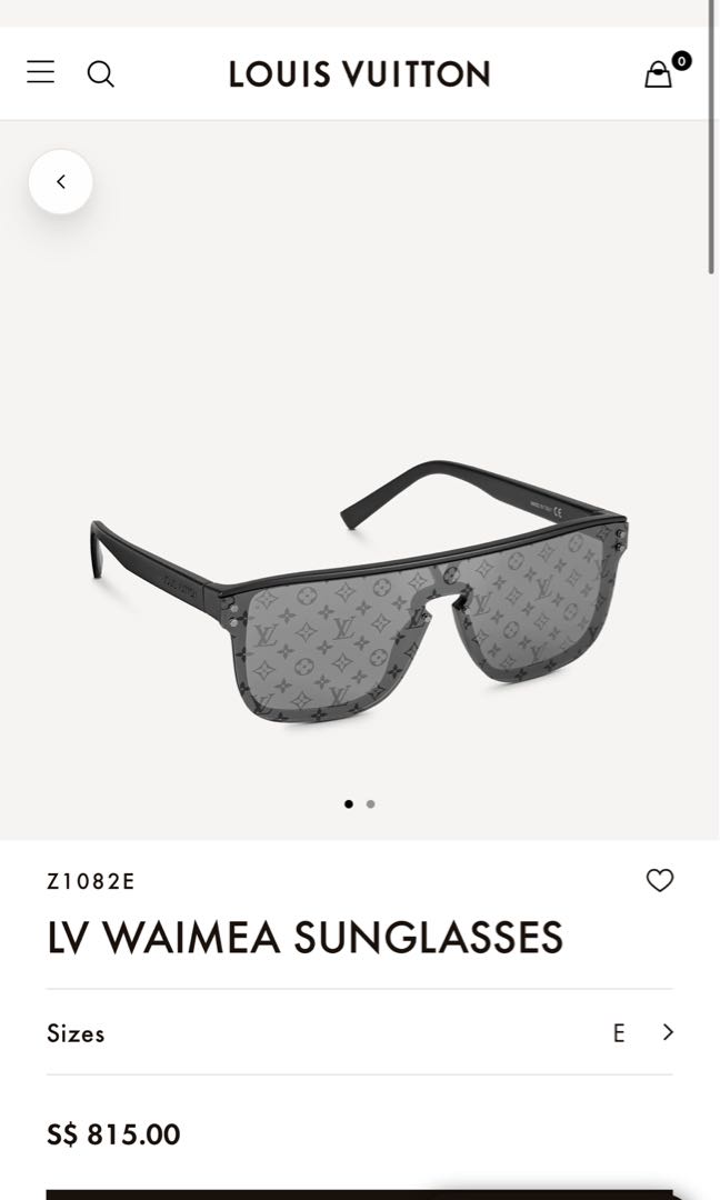 Louis+Vuitton+Z1082E+WAIMEA+Monogram+Black+Gray+Men%27s+Sunglasses