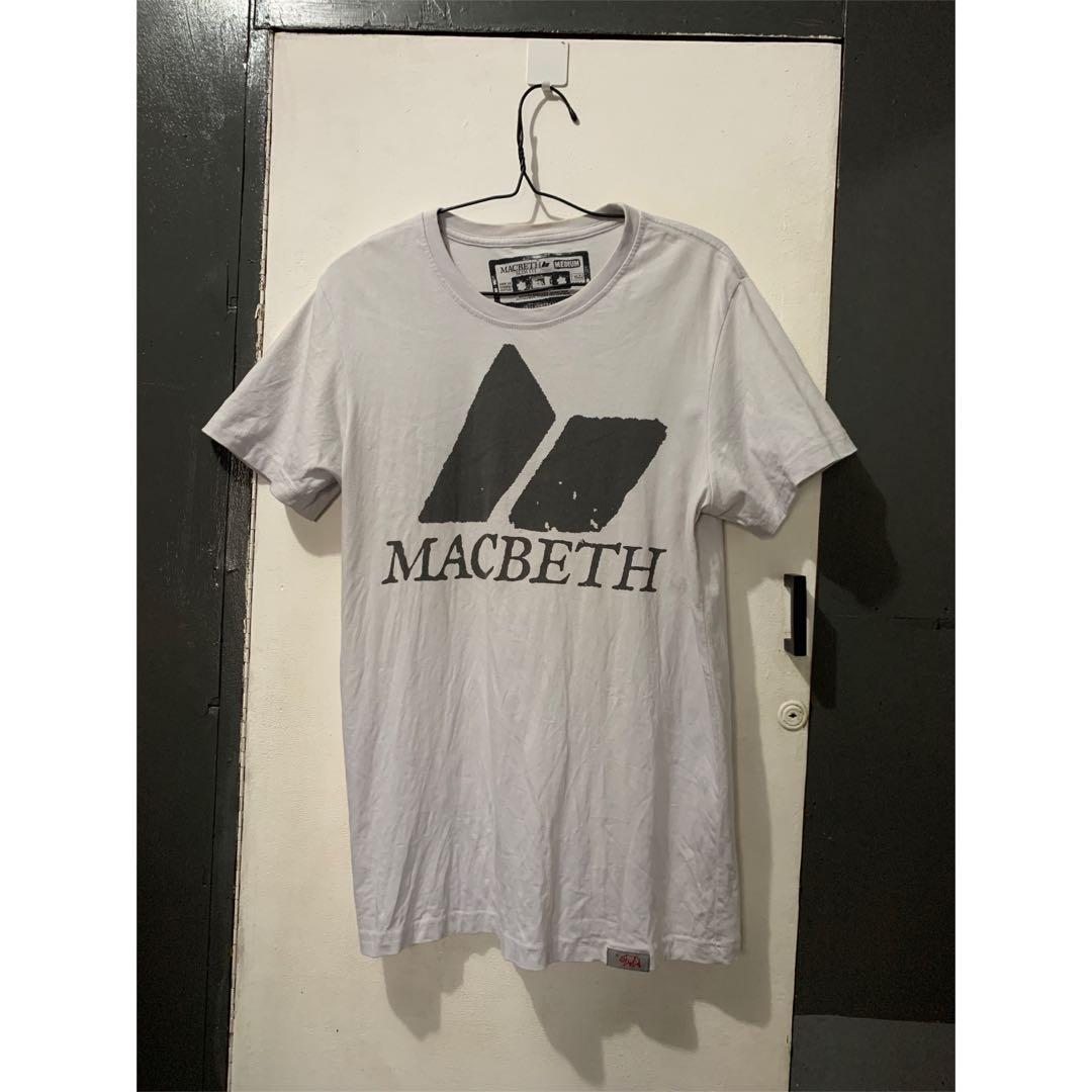 Macbeth Light gray Tshirt logo Slim fit Medium Men s Fashion