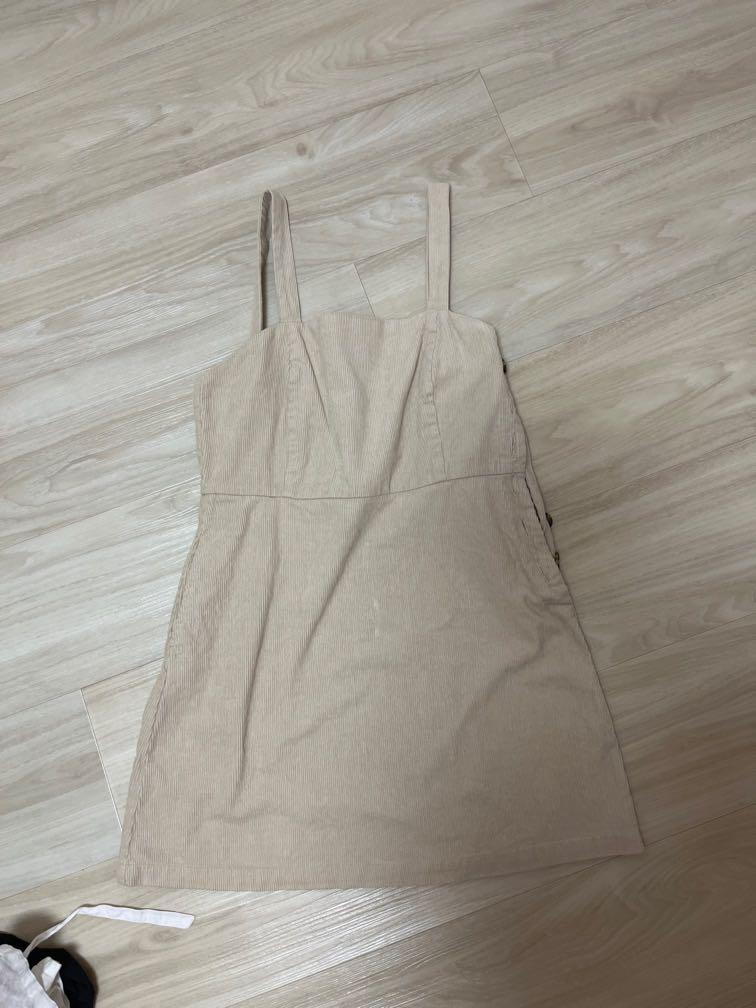 Mango corduroy pinafore dress online