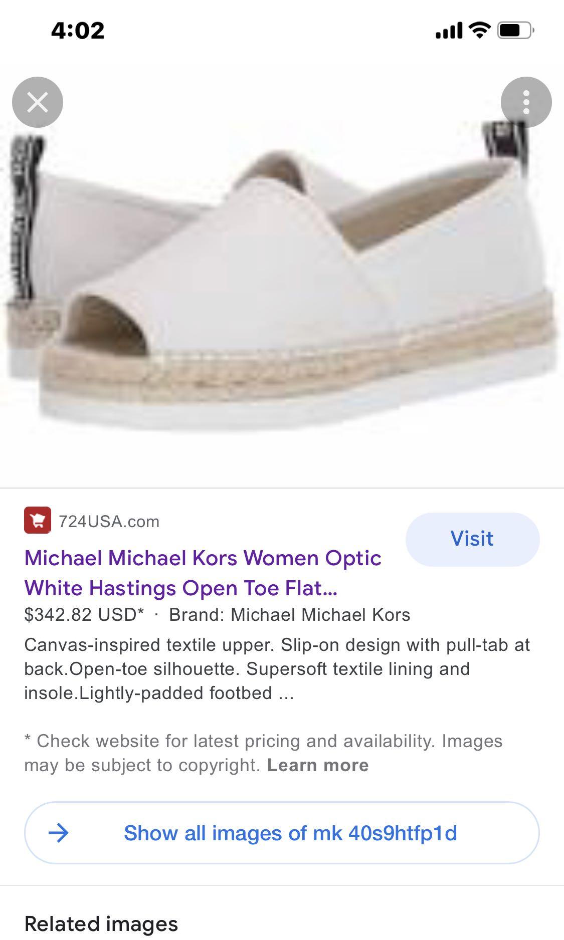 MICHAEL KORS HASTINGS OPEN TOE CANVASS Size US 7m Luxury Sneakers Footwear on Carousell
