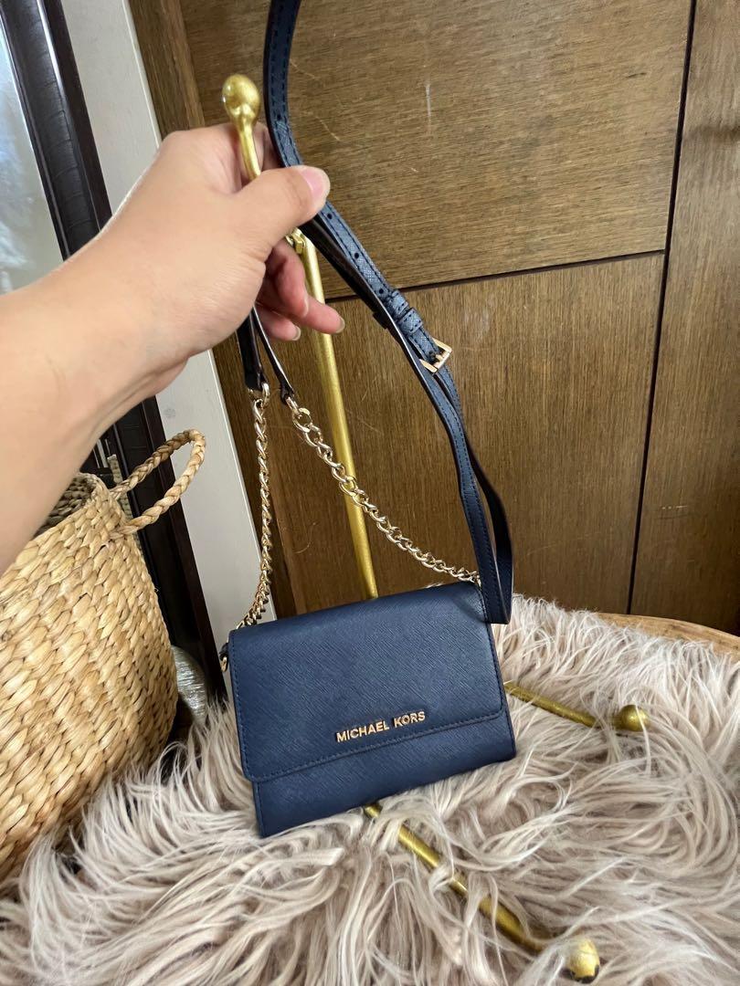 MK brown mini sling bag, Luxury, Bags & Wallets on Carousell
