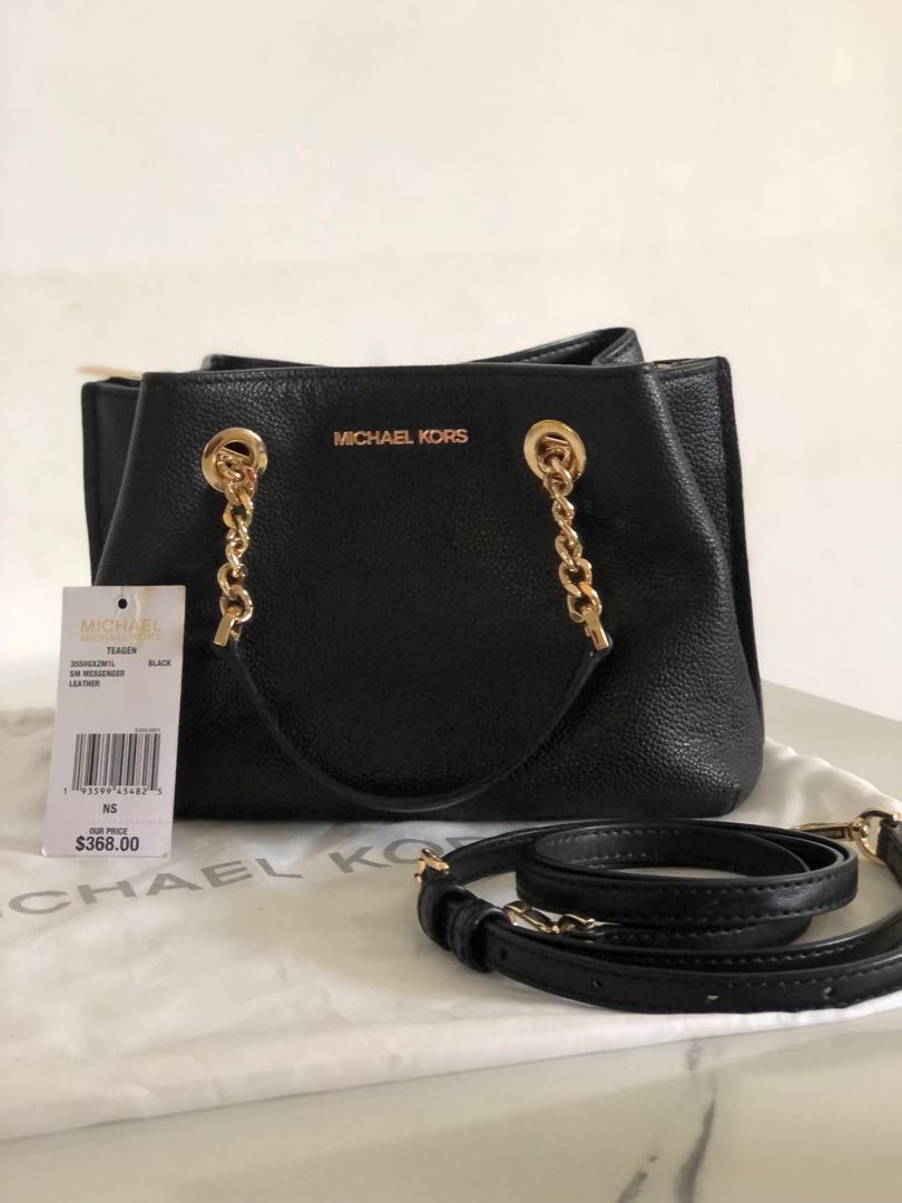 MICHAEL KORS TEAGEN SMALL MESSENGER BAG (Leather), Women's Fashion