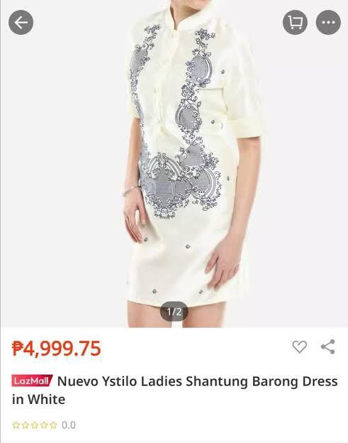 Modern Filipinana Barong Dress Nuevo Ystillo Kultura Women s