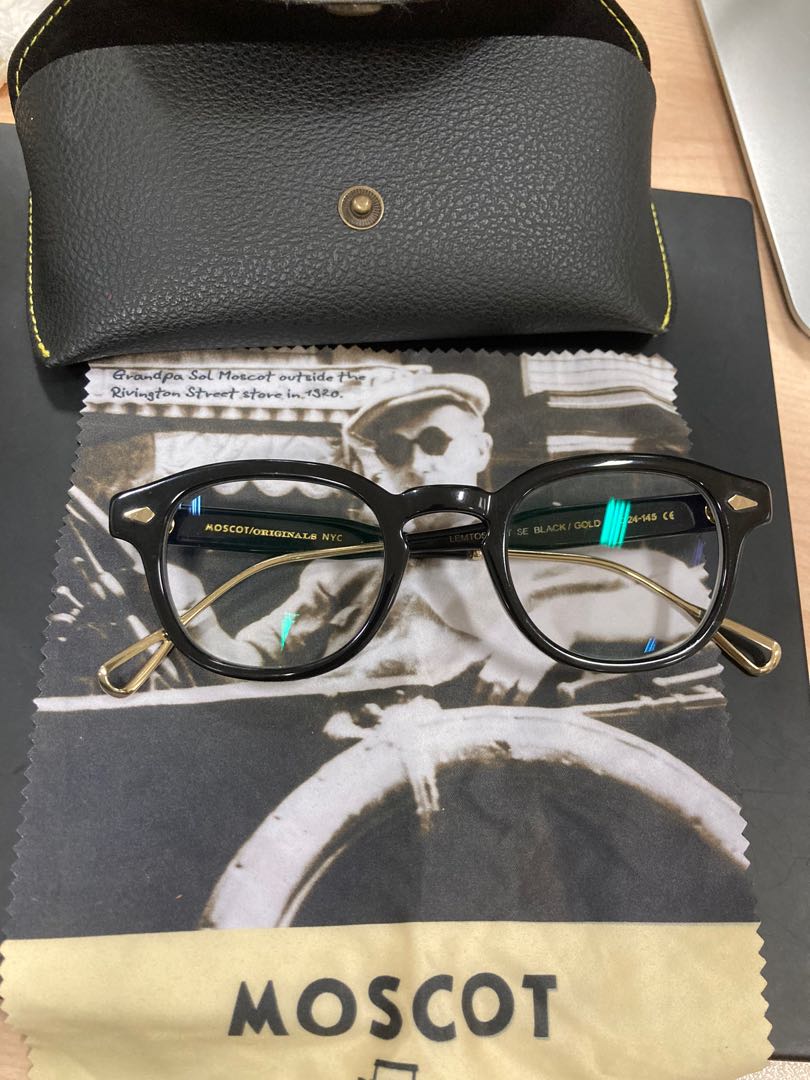 MOSCOT LEMTOSH-TT-SE in size 46 in Black/Gold