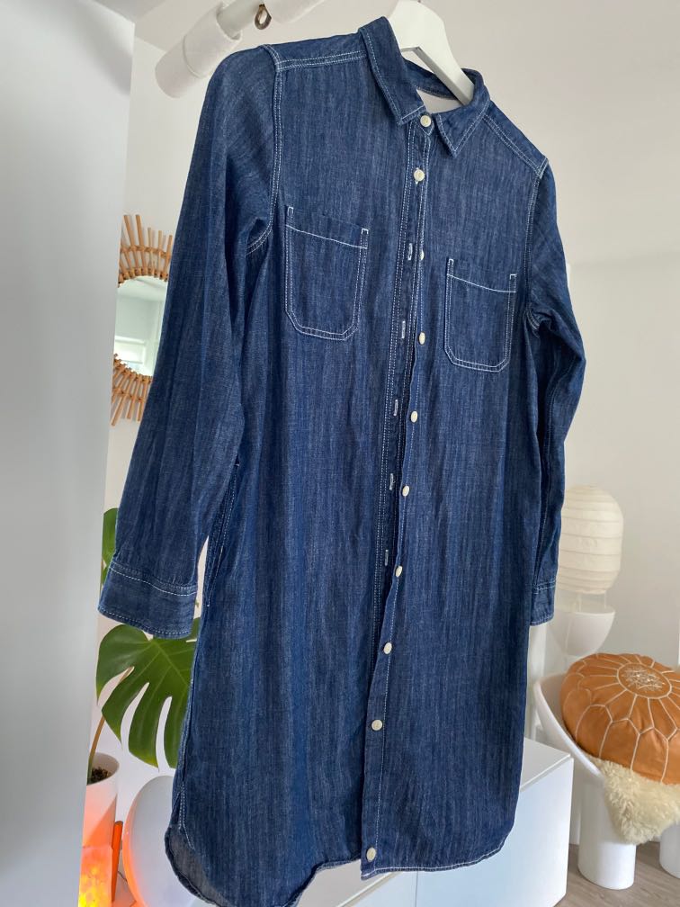 muji denim dress Shop Women's Dresses & Skirts
