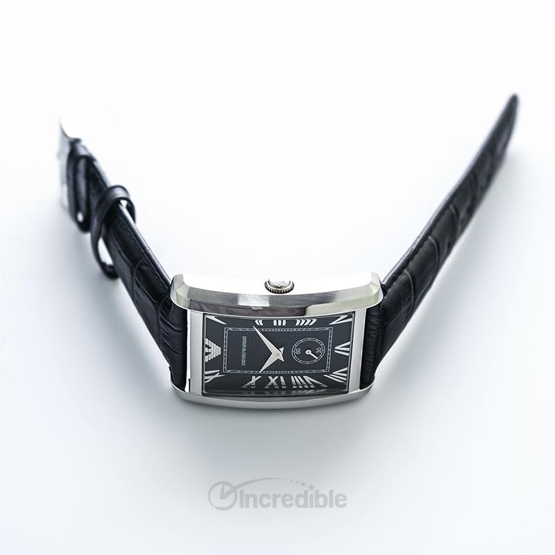 NEW Emporio Armani Quartz Black Dial Stainless Steel Men s Watch AR1604