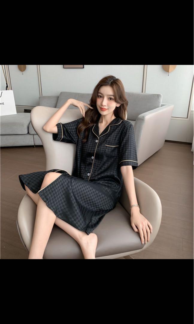 Silk night gown, pajama, sleepwear dress XXL, Women's Fashion, Dresses u0026  Sets, Evening dresses u0026 gowns on Carousell