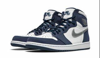 Nike Air Jordan 1 High Midnight Navy Sneakers Shoes Sepatu Premium