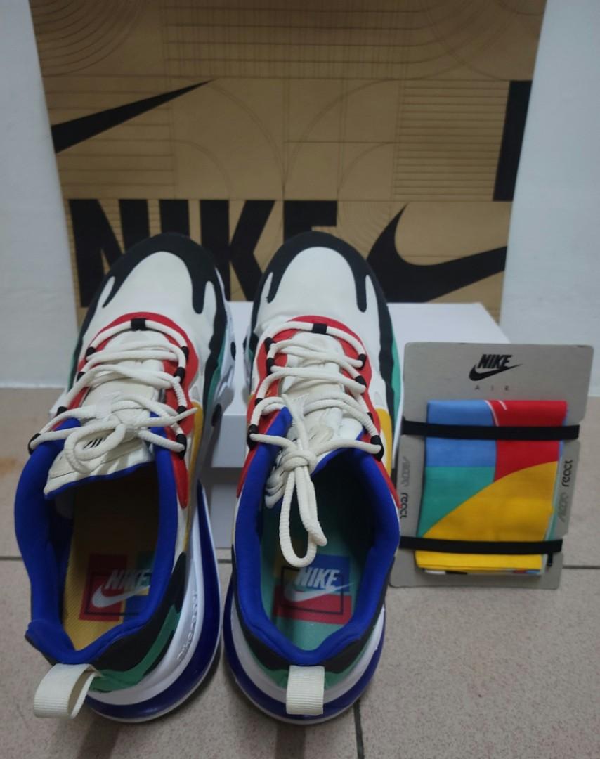 Air max 270 react men's phantom/university deals gold/university red bauhaus