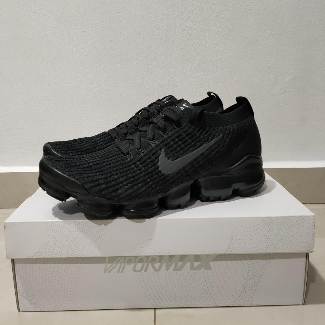 Nike air vapormax store flyknit triple black mens