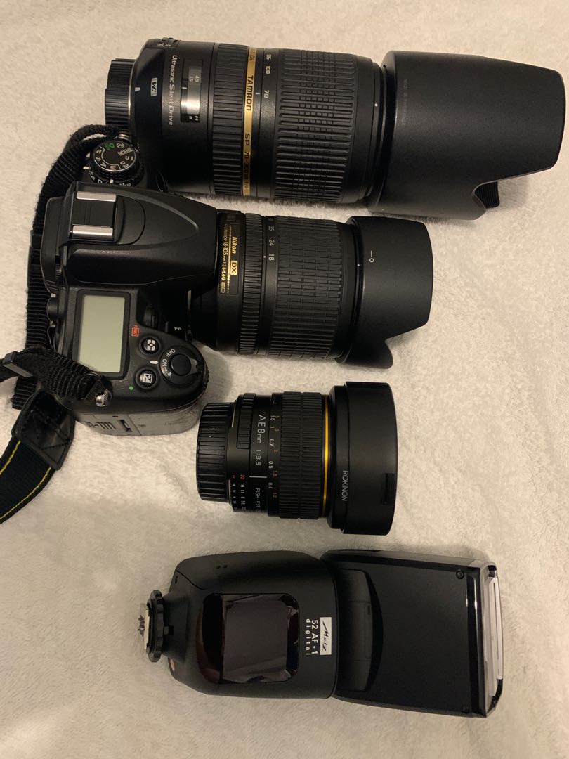 Nikon D7000 機身+鏡頭+閃燈極少用, 相機攝影, 鏡頭及裝備在旋轉拍賣