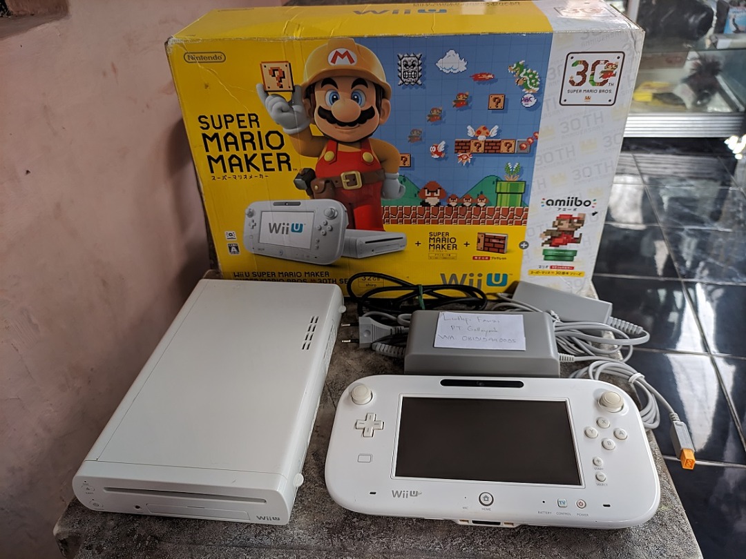 Nintendo Wii U White 32gb Reg Jpn Super Mario Maker 30th Anniversary Video Game Konsol Di 1601