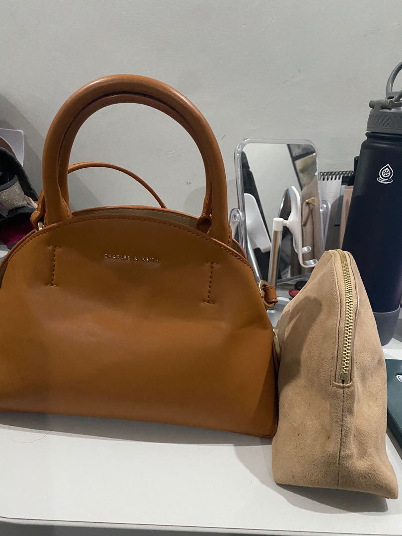 Original Charles and Keith Top Handle Dome Bag, Women's Fashion, Bags