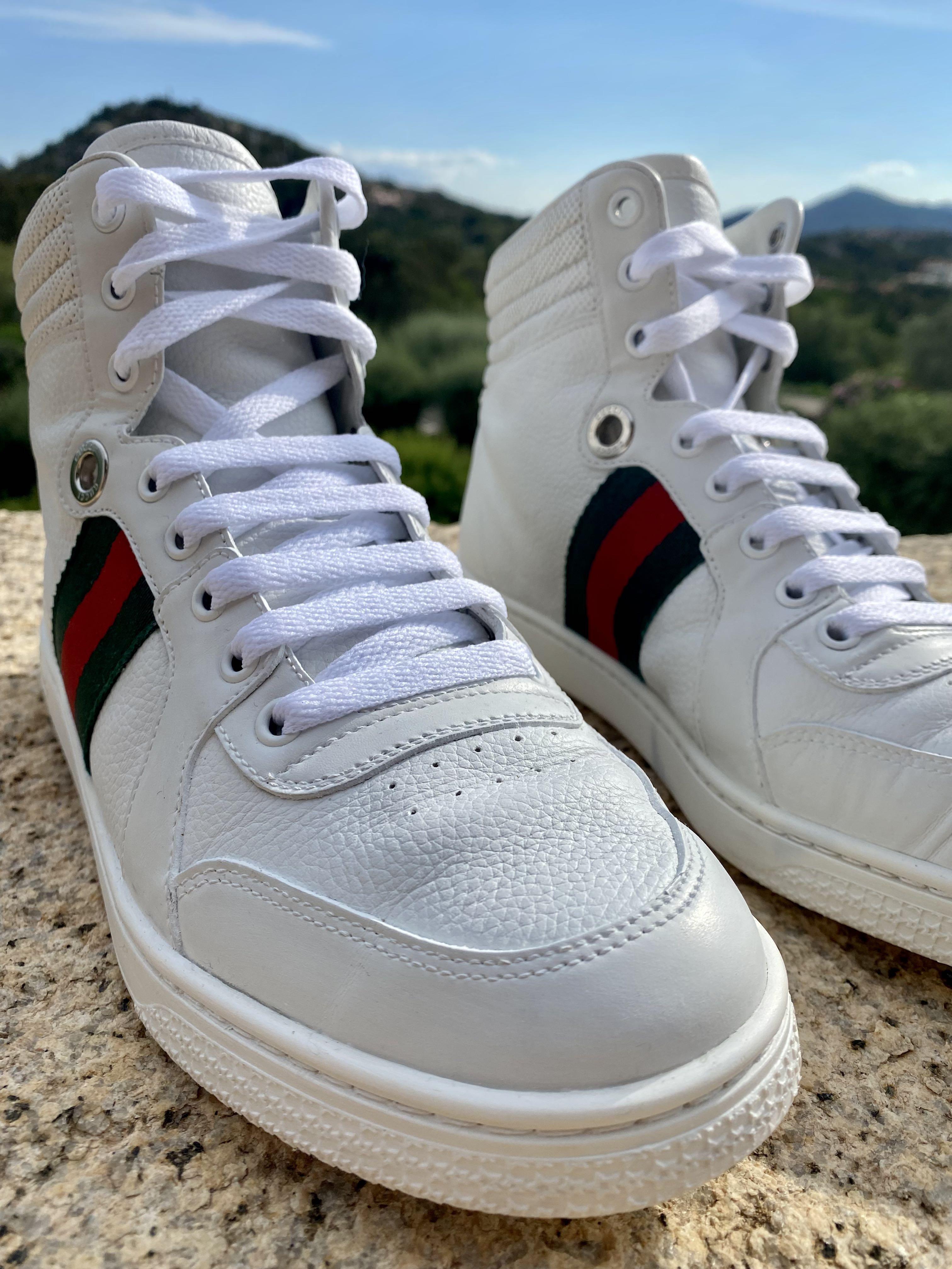 White high clearance top gucci shoes