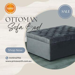 Ottoman Velvet Grey Sofa Bed- Trundle Bed QUICK SALE