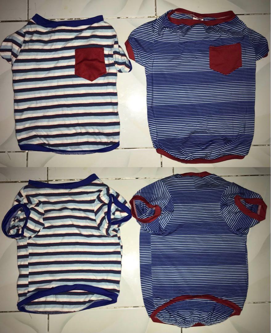 Pet Dog T-Shirt / Clothes (Category: Homes & Other Pet Accessories) located in San Juan City. Submitted by xymyrrh (Listing ID 1176225845, Image 2). Description: Chest size laid flat = 25CM Payment thru GCash or BPI only One day reservation only NO MEET UP Fast shipping Free shipping w/in Metro Manila only Available hangga’t naka post. .