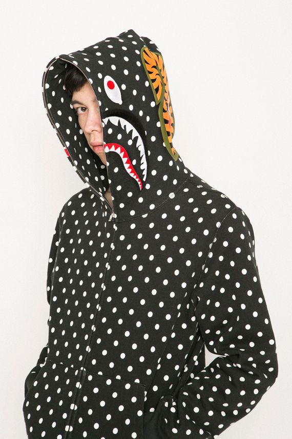 Polka dot bape hoodie best sale
