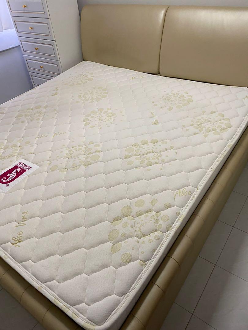 Seahorse king size bed frame with storage plus seahorse mattress