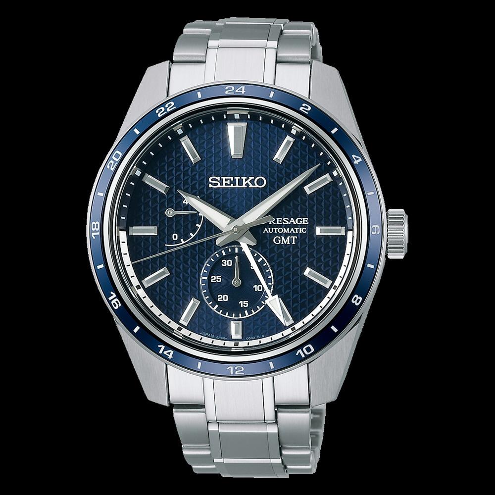 Seiko Presage Limited Edition Sharp Edged Series GMT Stainless Steel