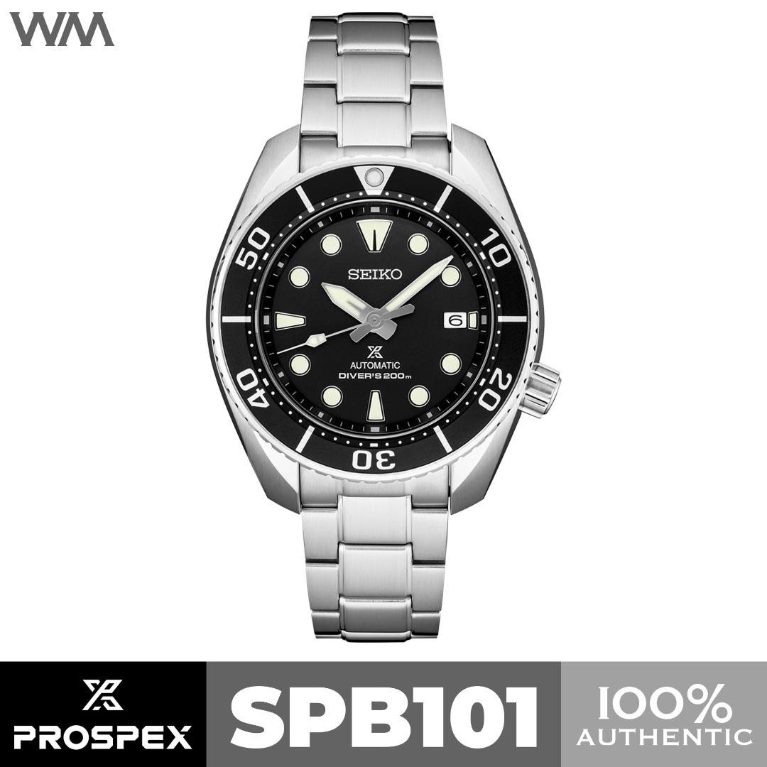Seiko Prospex Black Dial Sumo Stainless Steel Automatic Watch SPB101  SPB101J1, Men's Fashion, Watches & Accessories, Watches on Carousell