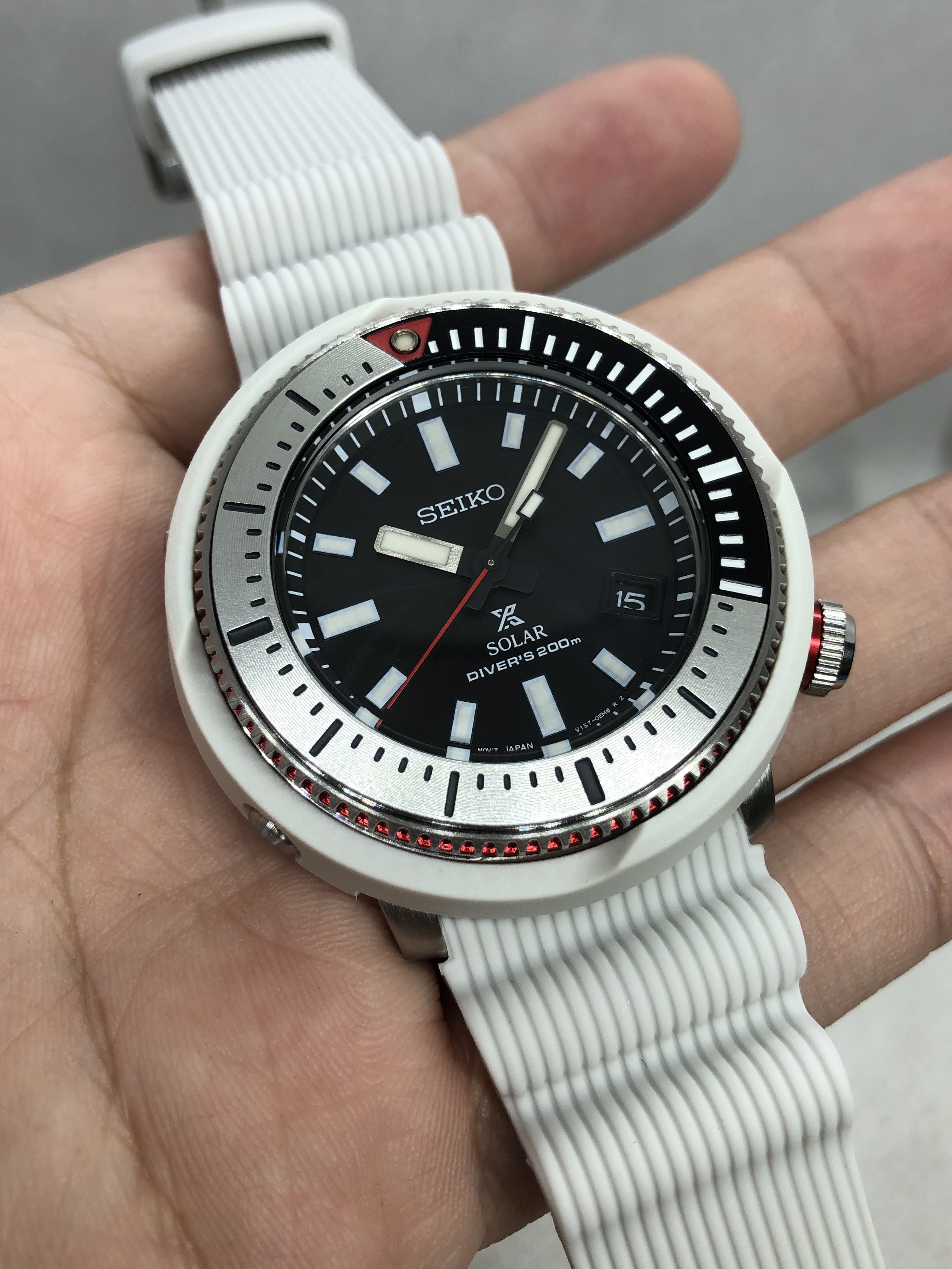 Seiko Prospex Solar 46.7mm SNE545P1 White Diver Quartz Watch BNIB