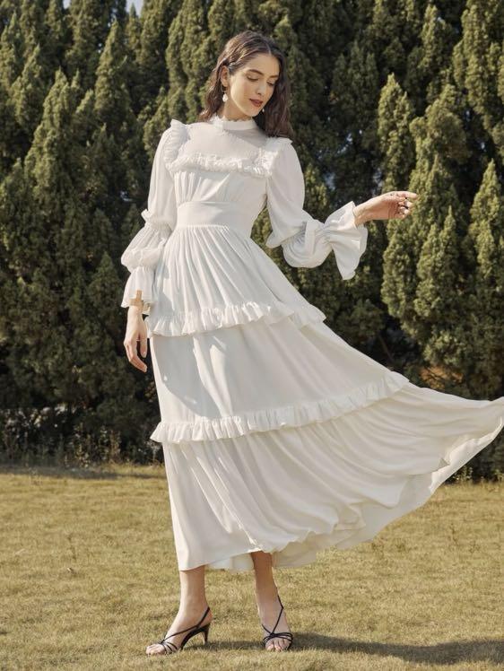 Shein ruffle sales dress