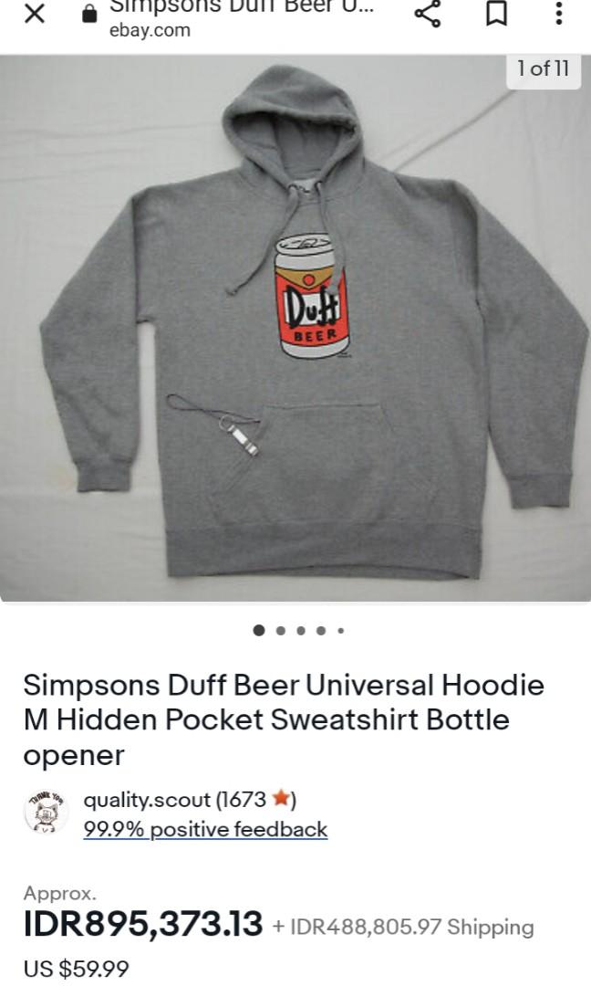 Duff beer sweatshirt with bottle deals opener