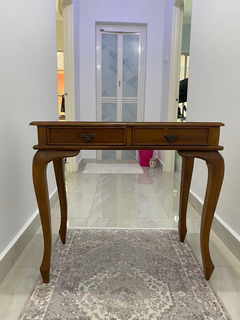 Small antique top console table