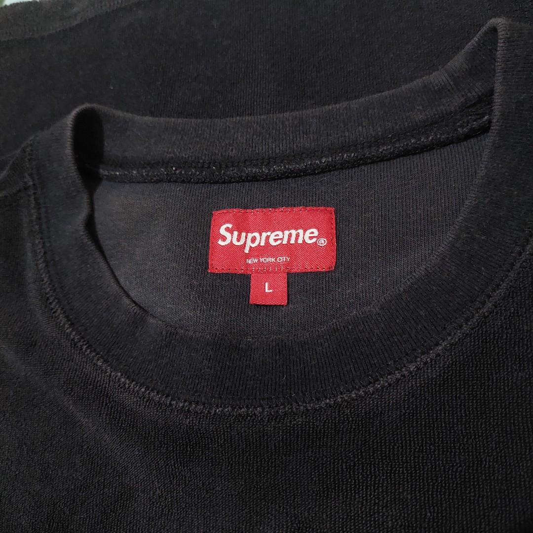 Supreme Terry Pocket Tee Black Men s Fashion Tops Sets