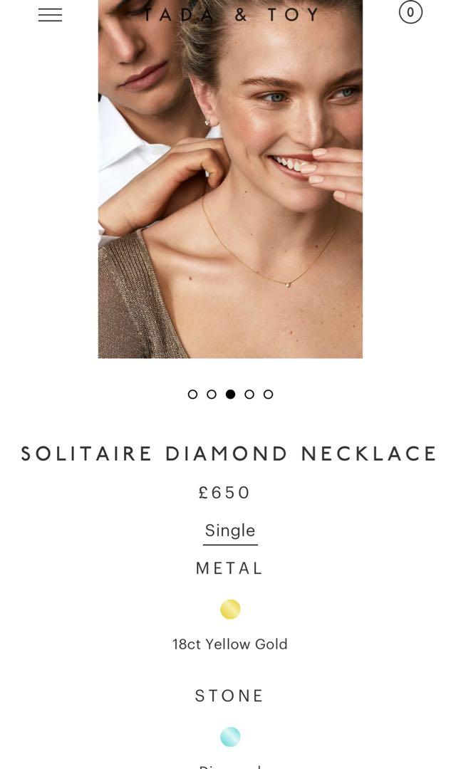 Tada Toy Solitaire Diamond Necklace
