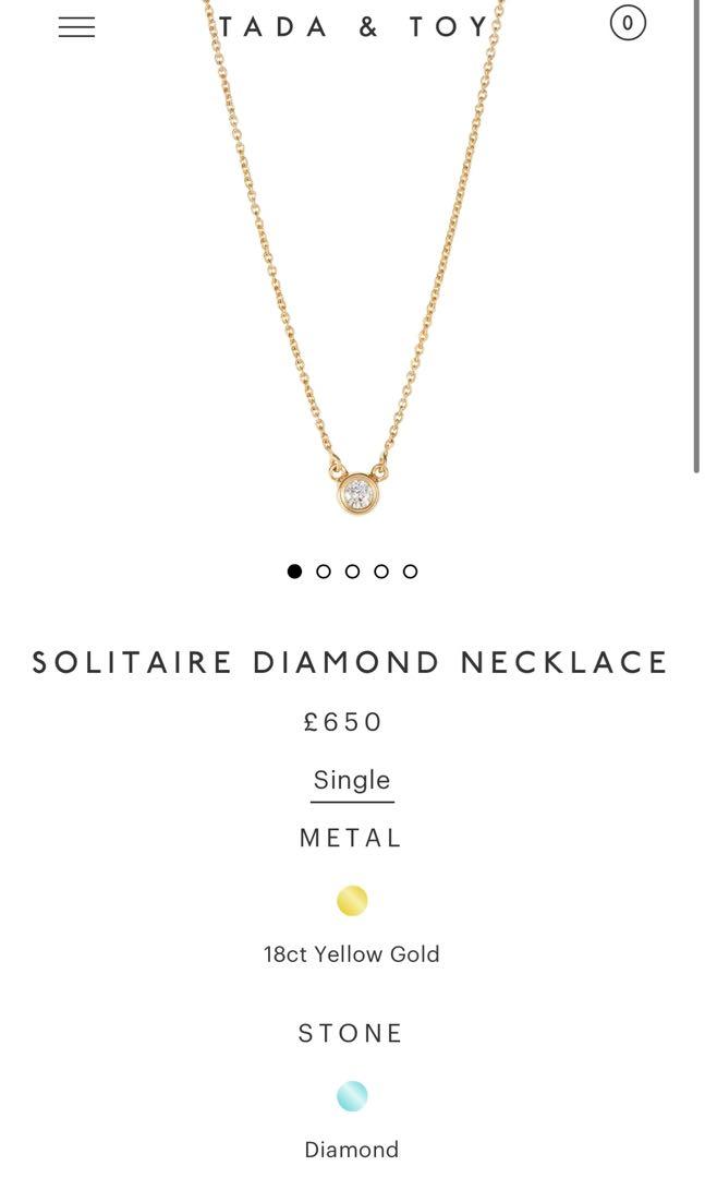 Tada Toy Solitaire Diamond Necklace